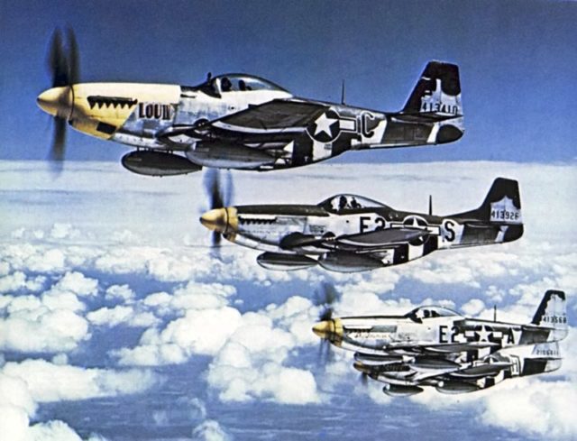P-51 Mustangs of the 375th Fighter Squadron, Eighth Air Force (1944)