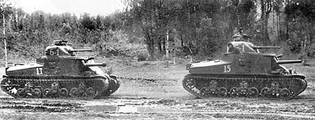 A pair of Soviet M3 Lees at the Battle of Kursk.