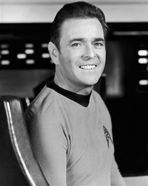 Doohan as "Scotty" on the deck of the Enterprise in 1966