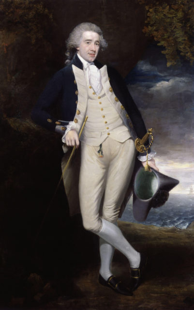 A Lieutenant in late 18th, early 19th, century Royal Navy uniform. A man could hold a Lieutenant's commission for many years, while waiting for the opportunity to become a Commander. Image Source: Wikimedia Commons/ public domain