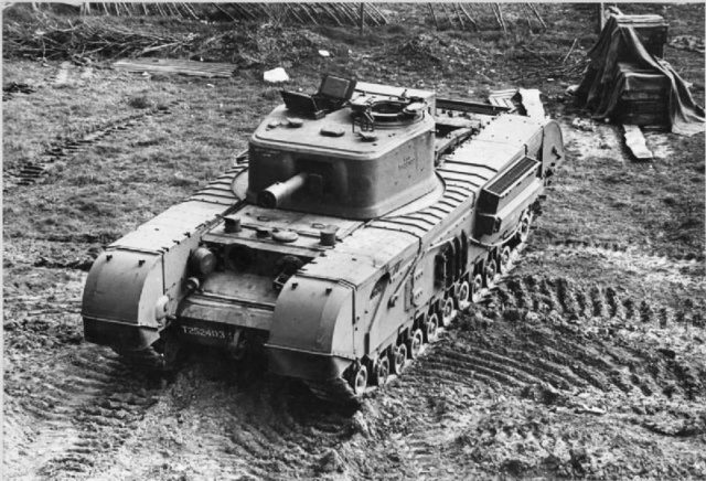 Churchill Mark VIII with 95mm howitzer. 