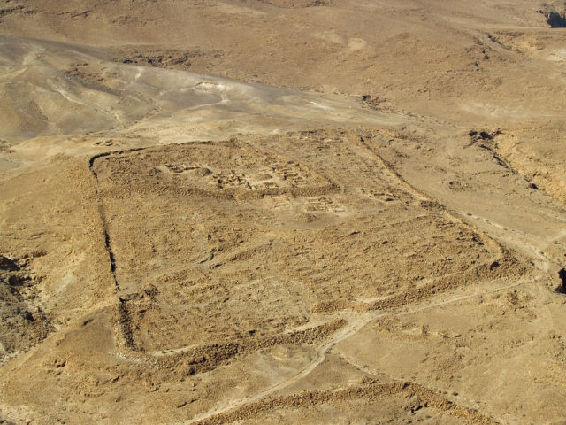 Castrum at Masada. Note the classical "playing-card" layout. Photo Credit.