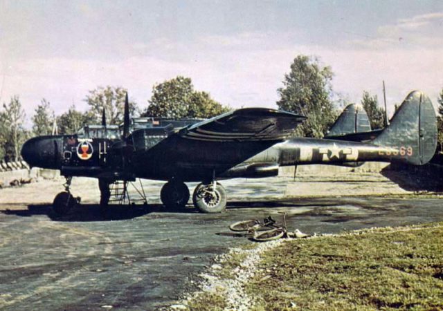 A P-61A of the 425th NFS (RAF Scorton, England)
