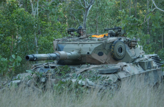 Australian Army Leopard 1A4 (AS1) on exercise.