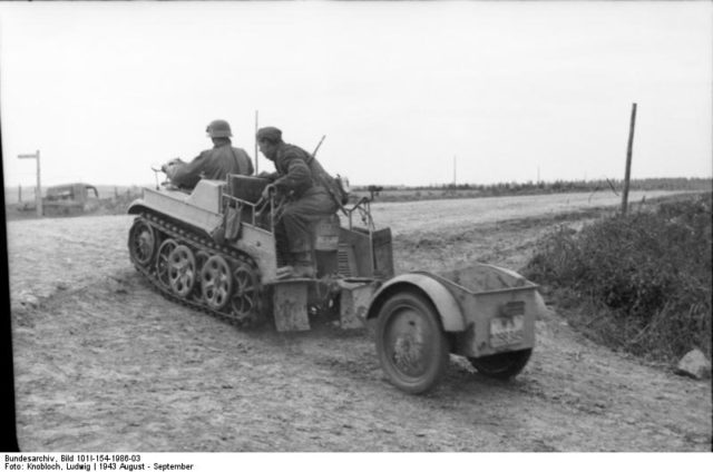 Kettenkrad with trailer, Russia 1943; Photo Source 