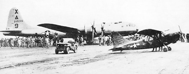 The first B-29 lands at Iwo. This allowed the Allies to begin aerial bombardment of the Japanese Mainland. 