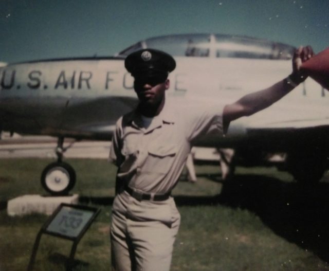 Foster is pictured in Air Force uniform in 1970 while completing his initial training at Lackland Air Force Base in Texas. Courtesy of Walter Foster.
