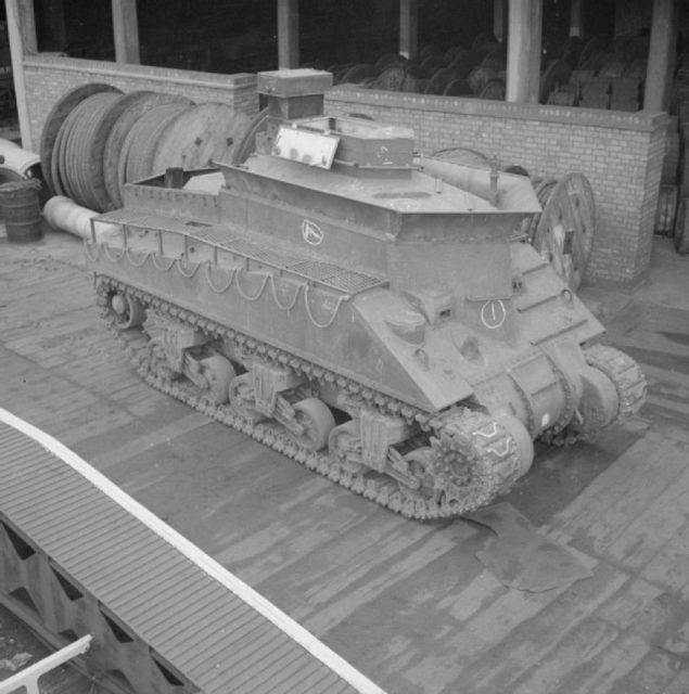 Sherman BARV (Beach Armoured Recovery Vehicle). Photo Credit.