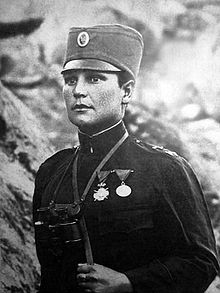 Milunka Savić, after being promoted to the role of sergeant.
