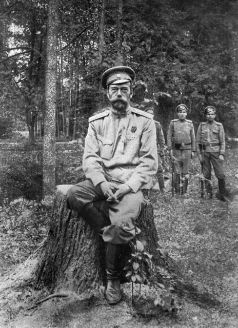 Tsar Nicholas II, shortly after his abdication in early 1917. This is one of the last remaining photos of the former Tsar.