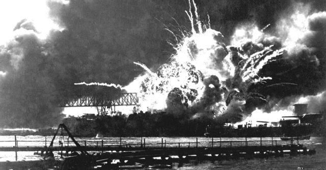 The USS Shaw Exploding During the Pearl Harbor Attacks