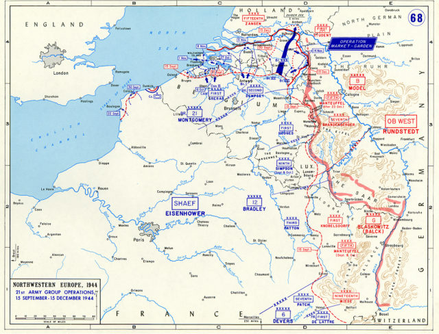 Aftermath of Market Garden. While Nijmegen and Eindhoven were held, Arnhem, and the crossing of the Rhine, still proved just outside of the Allies' grasp. They came so close, but it wasn't close enough. Image Source: Wikimedia Commons/ public domain