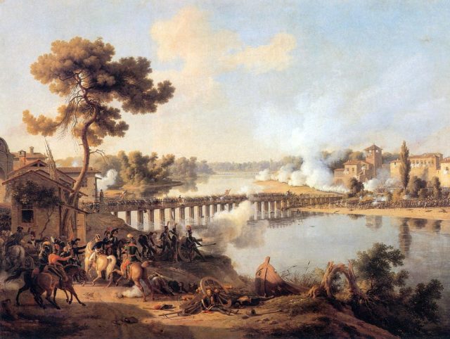 General Bonaparte giving orders at the Battle of Lodi.