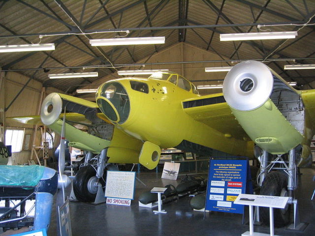 W4050 prototype being restored at the de Havilland Aircraft Heritage Centre near St Albans.