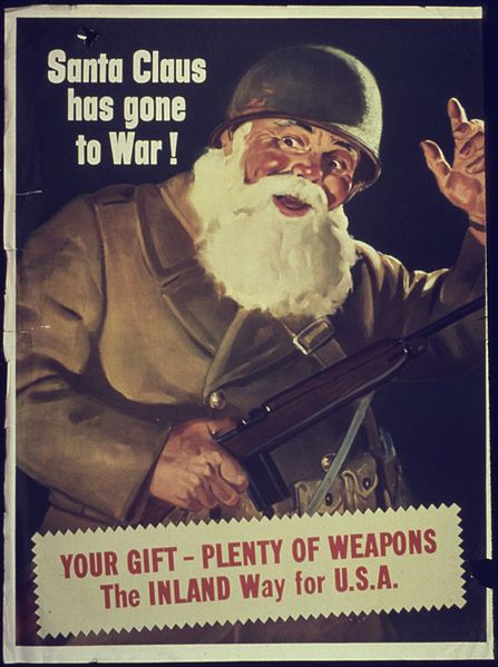 An American Christmas advert during WW2. Wikimedia Commons / Public Domain. 