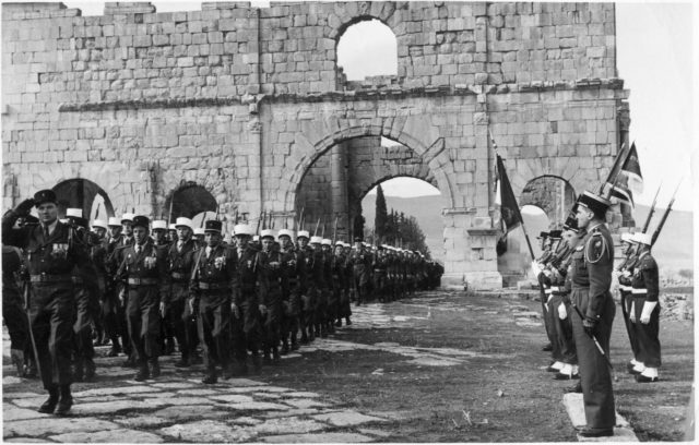 The 13th Demi-Brigade of Foreign Legion parading in Algeria in 1958 Photo Credit