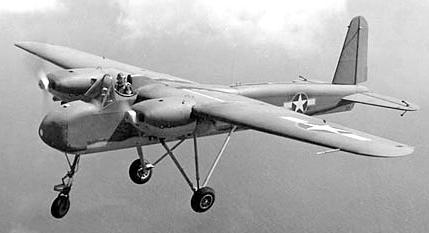 Naval Aircraft Factory TDN-1 assault drone in piloted flight. 