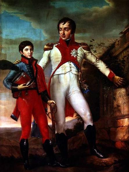 Louis Bonaparte, King of Holland, with his son Louis Napoleon Crown Prince of Holland.