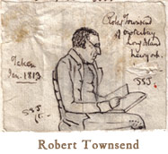 A rough sketch of Robert Townsend, member of the Culper Ring and the spy ring's namesake, with the alias Culper, Jr.