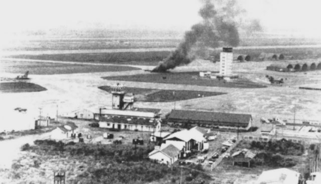 The attack on the Tan Son Nhut air field in Saigon by a South Vietnamese defector hoping to curry favor with the advancing North Vietnamese Army Photo Credit