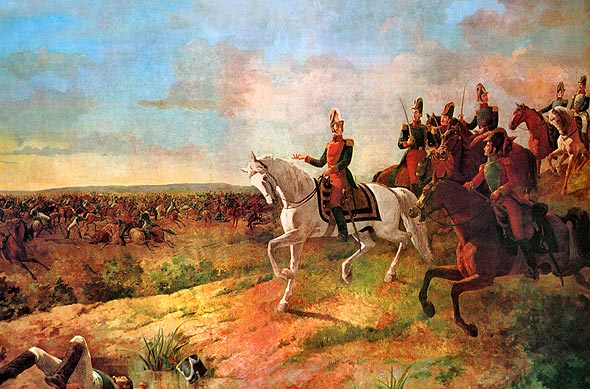 Bolivar at the Battle of Junín, August 1824