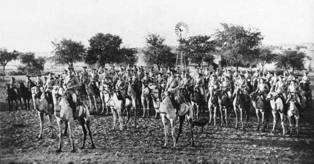 Camel cavalry, German Southwest Africa, 1904. Photo Credit