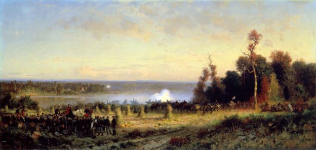 Cannonading on the Potomac, by Alfred W Thompson, c1869