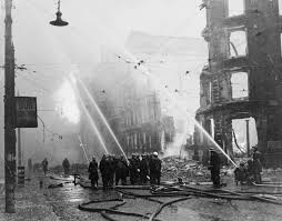 Manchester during the Blitz.