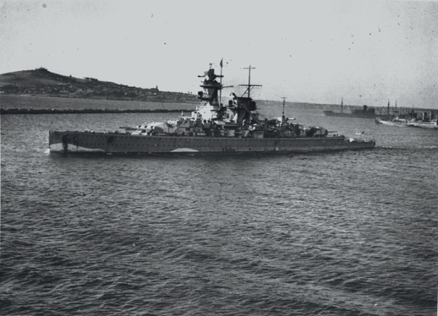 The Graf Spee enters Montevideo after the battle. She was almost out of fuel, ammunition, and time