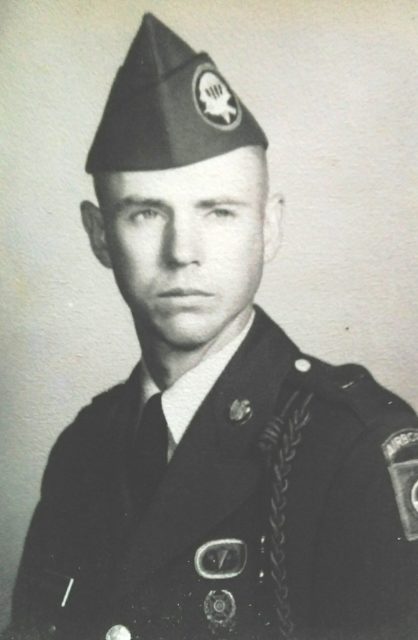 Kelley Shoemaker in his Army uniform in 1966; Courtesy of Kelley Shoemaker.
