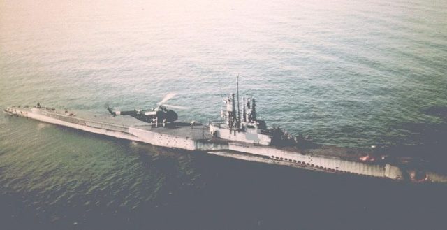 The USS Sealion shortly after its time in WWII. It was responsible for sinking a Japanese hell ship transporting Allied prisoners;