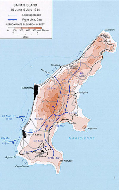 How the Battle of Saipan progressed