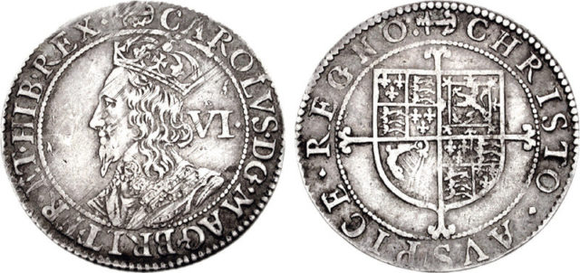King Charles the 1st Sixpence