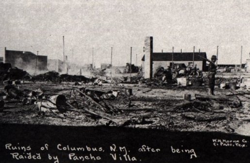 The town of Columbus, New Mexico, after the raid which sparked off the Punitive Expedition;