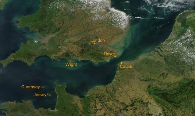 Satellite image of the English Channel, 2002