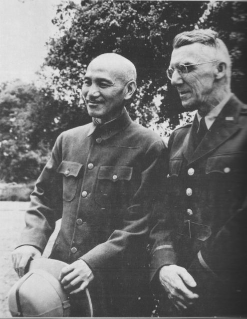 Lieutenant General Stilwell with Chiang Kai Shek.
