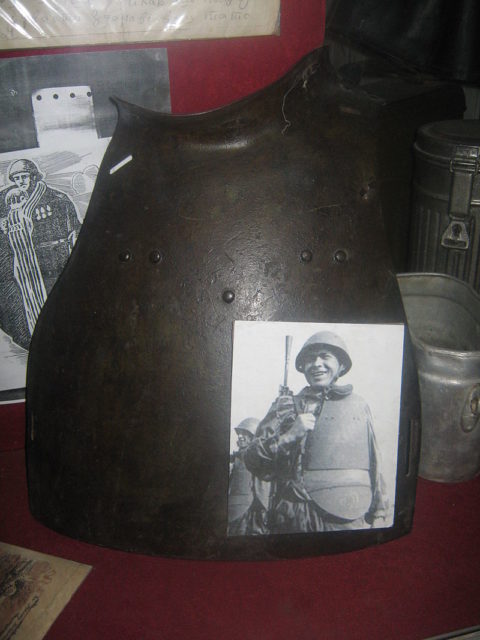 Steel bib, a breastplate of steel in Kamenetz-Podolsk Fortress Museum. Photo Credit