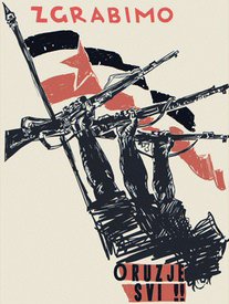 Yugoslavian Partisan poster “To Arms, Everyone!”