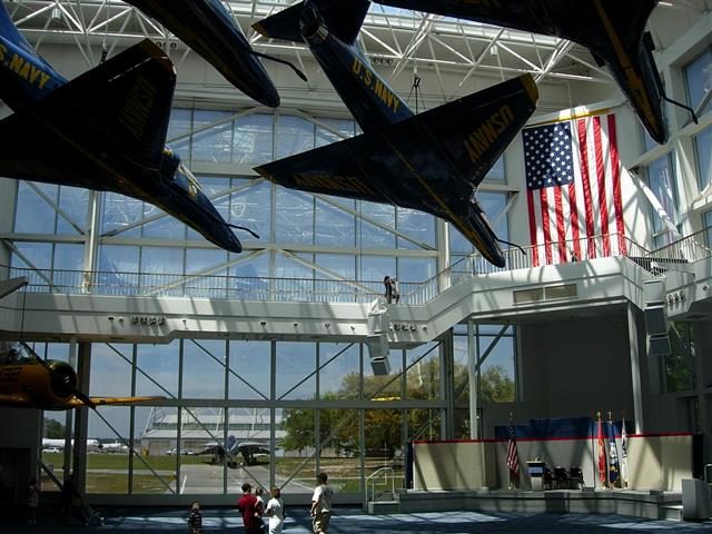The Blue Angel Atrium in the National Naval Aviation Museum.