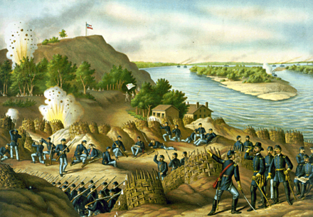 Battle of Vicksburg on the Mississippi