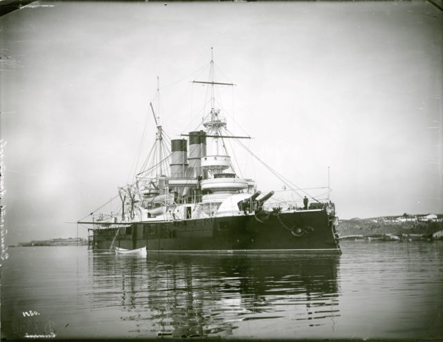 The battleship Dvenadtsat Apostolov.