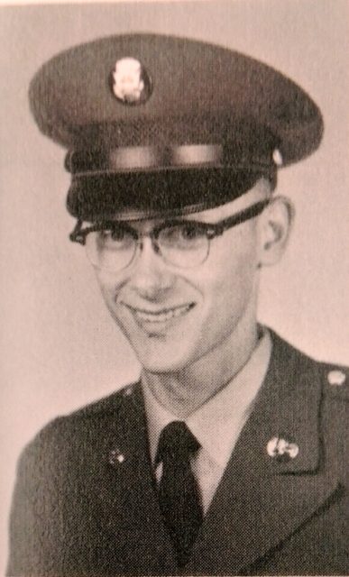 Jobe is pictured in his basic training photograph taken at Ft. Leonard Wood in late 1966. Courtesy of Charles Jobe.