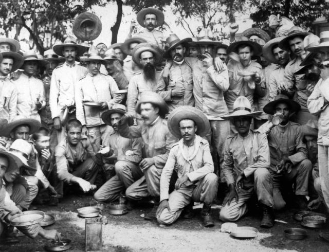 Spanish POWs in Manila, Philippines during the Spanish-American War.
