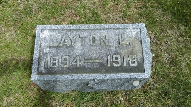 There is little left to denote the service or sacrifice of Private Layton Longan in World War I other than this simple marker situated in New Salem Cemetery north of California. Courtesy of Jeremy P. Amick.
