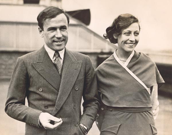 Johnson with Mollison in July 1932.
