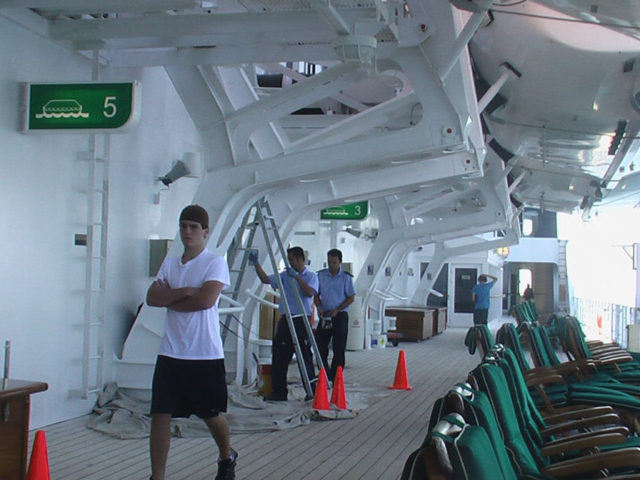 Quarterdeck of the RMS Queen Mary 2.