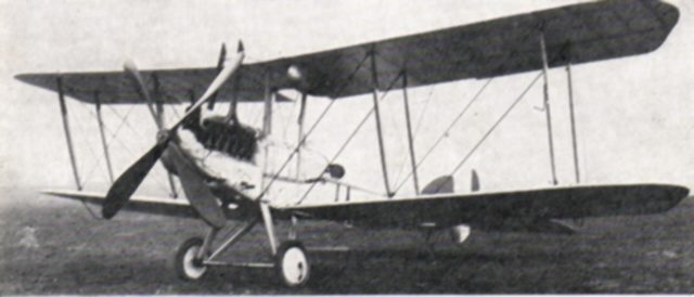A British Royal Aircraft Factory BE12 single-seat plane.