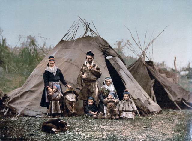 A Sami family in Norway circa 1900.