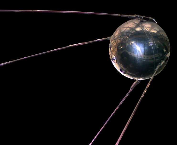 A replica of Sputnik 1 at the U.S. National Air and Space Museum.