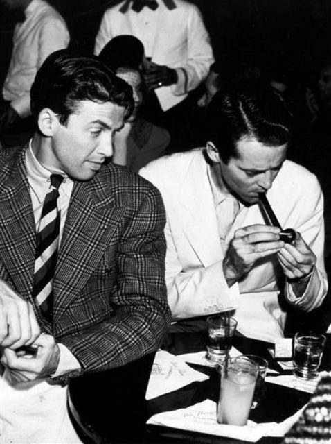 Best friends Jimmy Stewart and Henry Fonda hang out inHollywood in 1937. Stewart in particular gained a reputation as a ladies man and dated the most popular actresses in town.